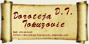 Doroteja Topuzović vizit kartica